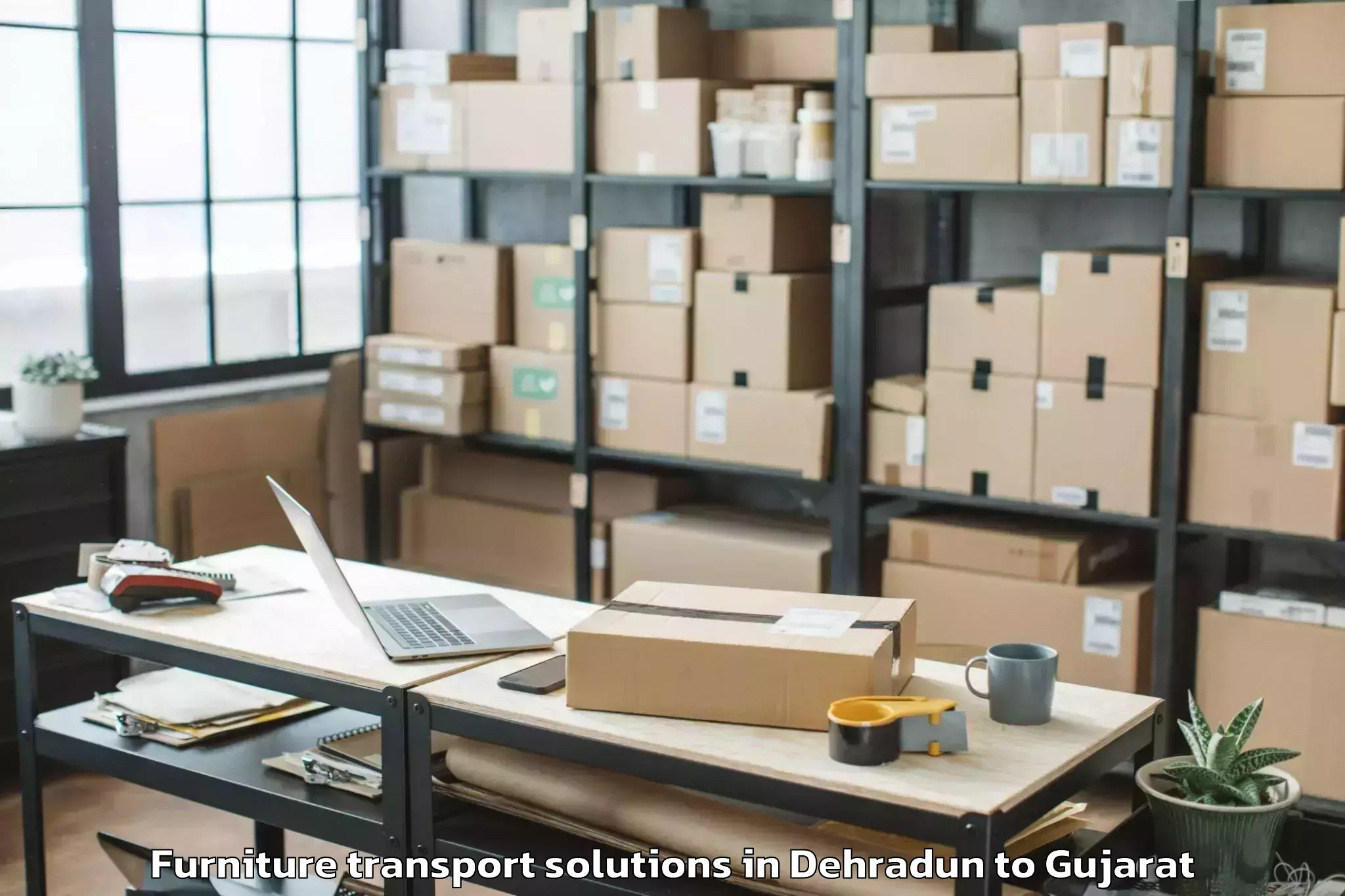 Get Dehradun to Santrampur Furniture Transport Solutions